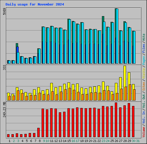 Daily usage for November 2024