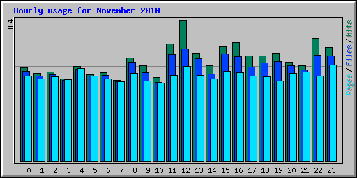 Hourly usage for November 2010