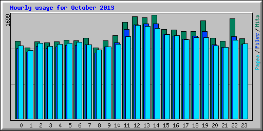 Hourly usage for October 2013