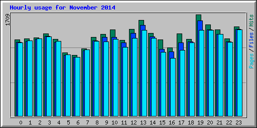 Hourly usage for November 2014