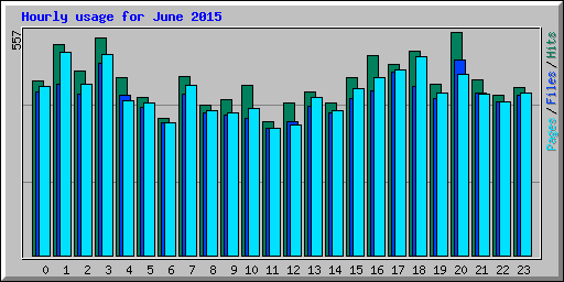 Hourly usage for June 2015