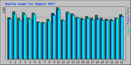 Hourly usage for August 2017