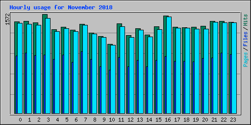 Hourly usage for November 2018