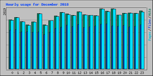 Hourly usage for December 2018