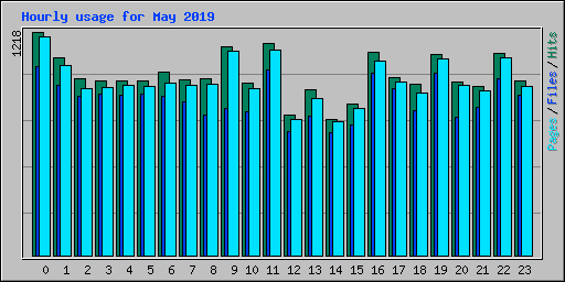 Hourly usage for May 2019