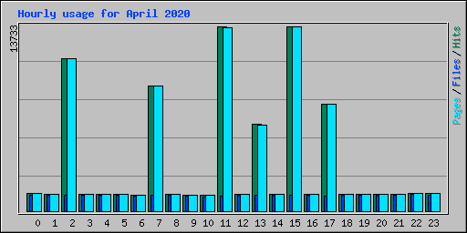 Hourly usage for April 2020