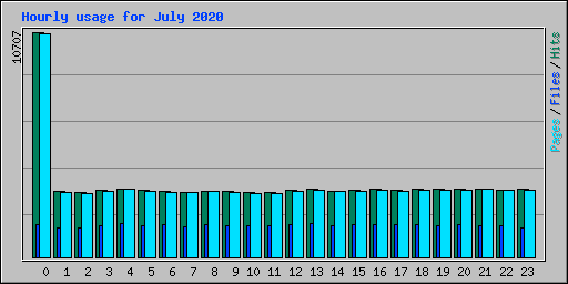 Hourly usage for July 2020