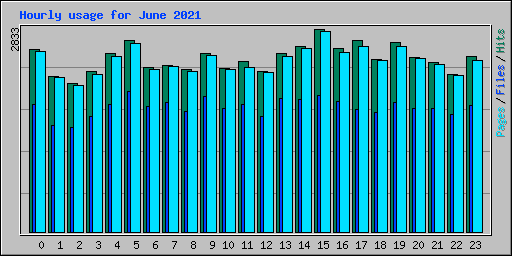 Hourly usage for June 2021