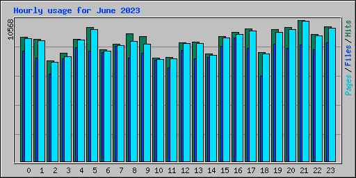 Hourly usage for June 2023