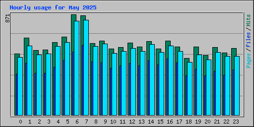 Hourly usage for May 2025