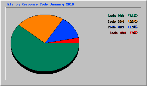 Hits by Response Code January 2019