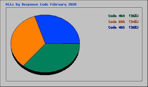 Hits by Response Code February 2020