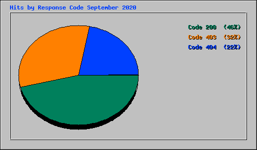 Hits by Response Code September 2020