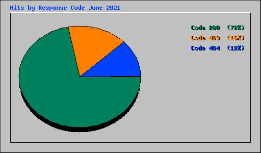 Hits by Response Code June 2021