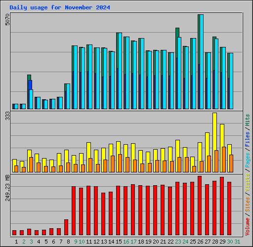 Daily usage for November 2024