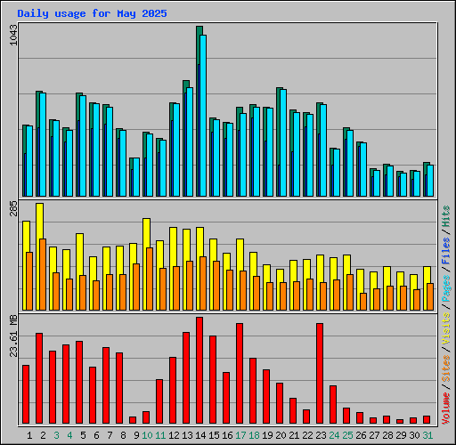 Daily usage for May 2025