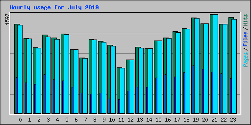 Hourly usage for July 2019