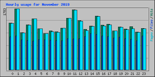 Hourly usage for November 2019