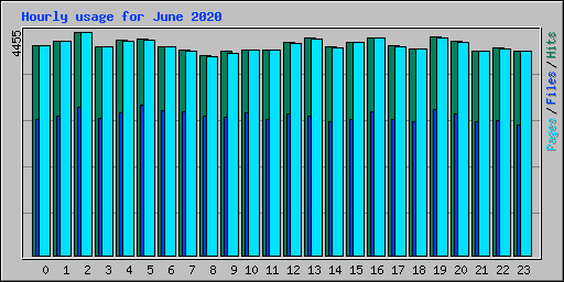 Hourly usage for June 2020