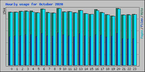 Hourly usage for October 2020