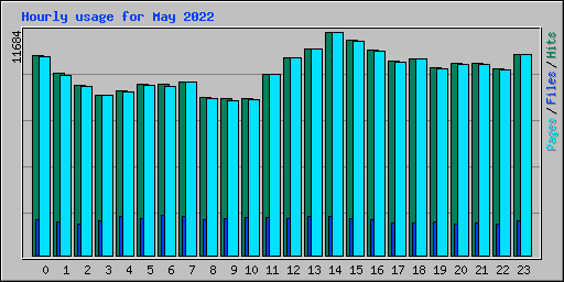Hourly usage for May 2022
