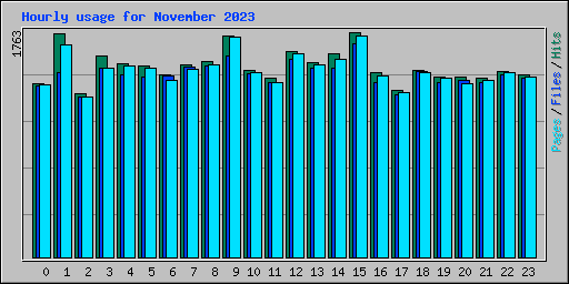 Hourly usage for November 2023