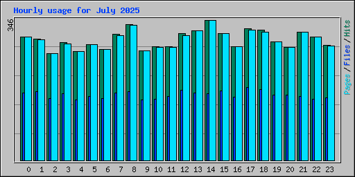 Hourly usage for July 2025