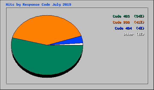 Hits by Response Code July 2019