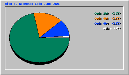 Hits by Response Code June 2021