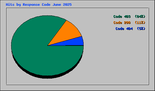 Hits by Response Code June 2025